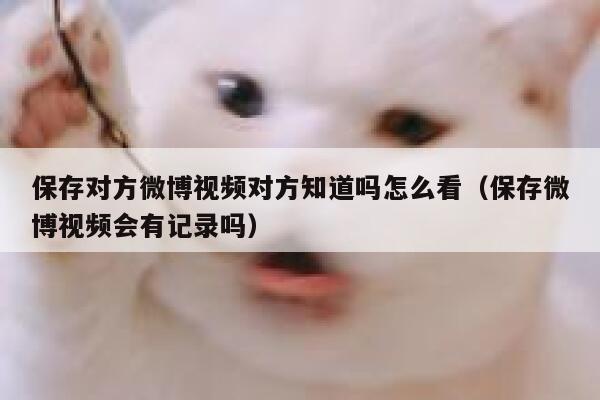 保存对方微博视频对方知道吗怎么看(保存微博视频会有记录吗) 第1张 保存对方微博视频对方知道吗怎么看(保存微博视频会有记录吗) 第1张