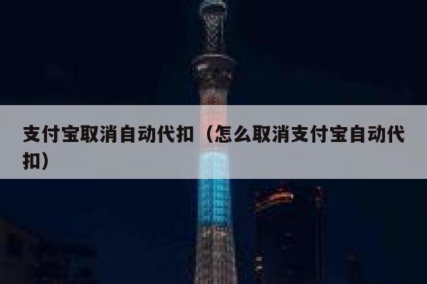 支付宝取消自动代扣（怎么取消支付宝自动代扣） 第1张