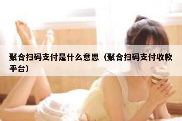 聚合扫码支付是什么意思（聚合扫码支付收款平台） 第1张