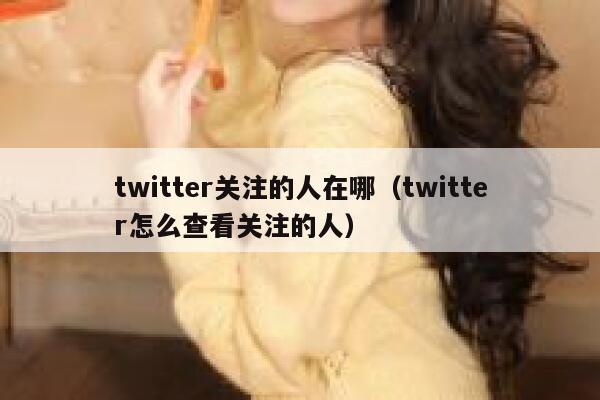 twitter关注的人在哪（twitter怎么查看关注的人） 第1张