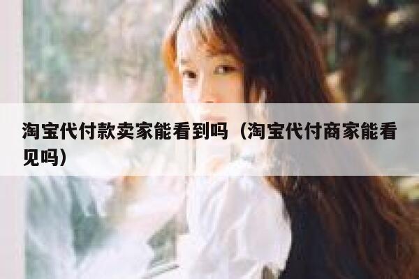 淘宝代付款卖家能看到吗（淘宝代付商家能看见吗） 第1张