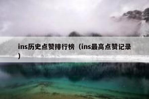 ins历史点赞排行榜（ins最高点赞记录） 第1张