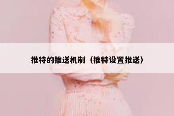 推特的推送机制（推特设置推送） 第1张