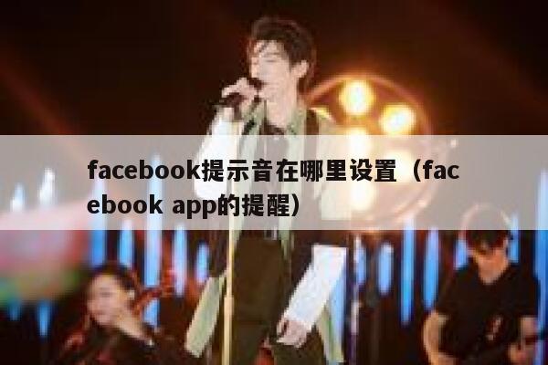 facebook提示音在哪里设置（facebook app的提醒） 第1张