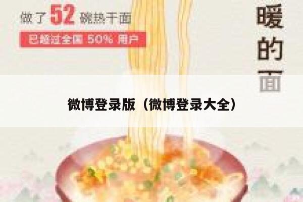 微博登录版（微博登录大全） 第1张
