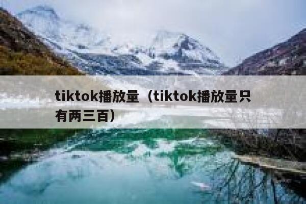 tiktok播放量（tiktok播放量只有两三百） 第1张