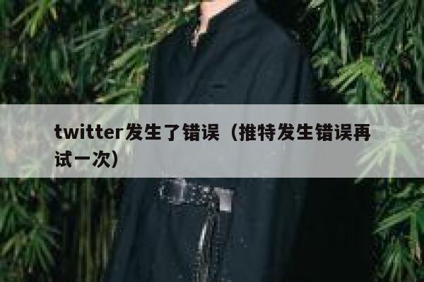 twitter发生了错误（推特发生错误再试一次） 第1张