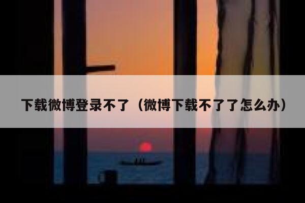 下载微博登录不了（微博下载不了了怎么办） 第1张