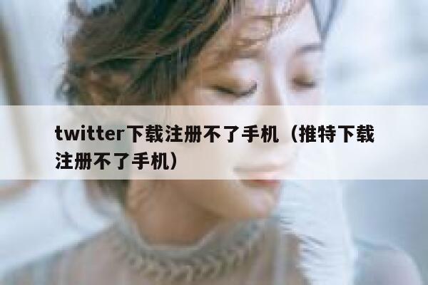 twitter下载注册不了手机（推特下载注册不了手机） 第1张