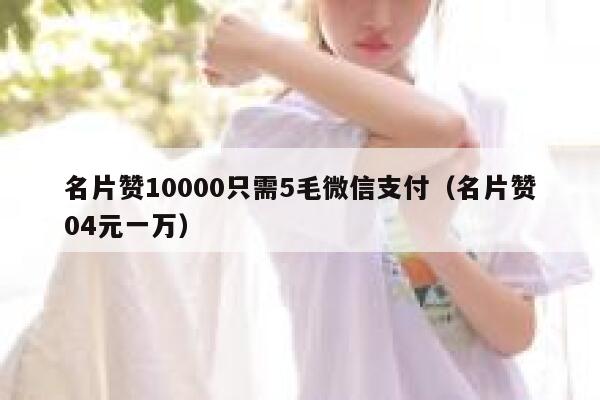 名片赞10000只需5毛微信支付（名片赞04元一万） 第1张