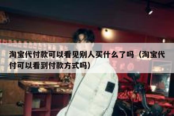 淘宝代付款可以看见别人买什么了吗（淘宝代付可以看到付款方式吗） 第1张
