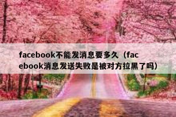facebook不能发消息要多久（facebook消息发送失败是被对方拉黑了吗） 第1张