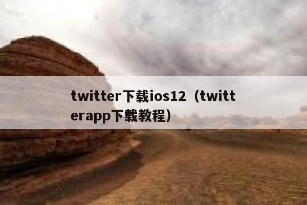twitter下载ios12（twitterapp下载教程） 第1张