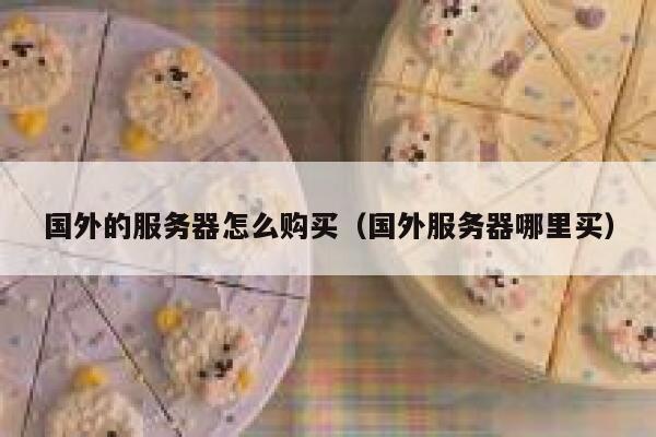 国外的服务器怎么购买（国外服务器哪里买） 第1张