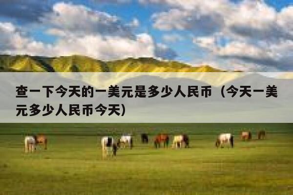 查一下今天的一美元是多少人民币（今天一美元多少人民币今天） 第1张