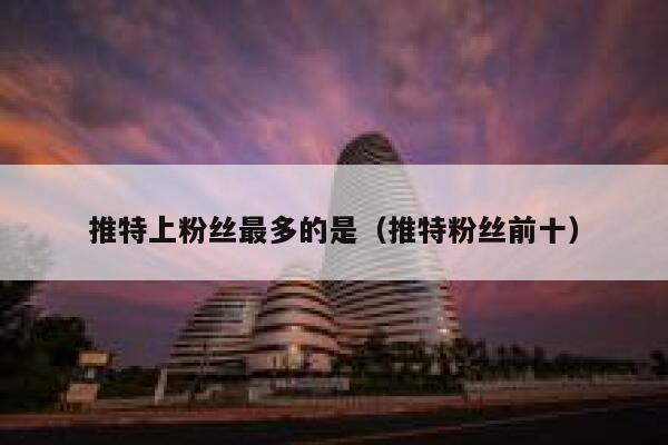 推特上粉丝最多的是（推特粉丝前十） 第1张