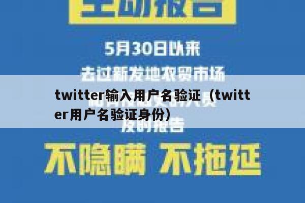 twitter输入用户名验证（twitter用户名验证身份） 第1张