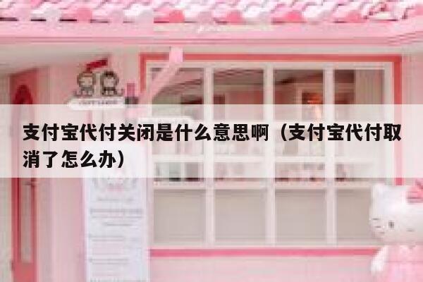 支付宝代付关闭是什么意思啊（支付宝代付取消了怎么办） 第1张