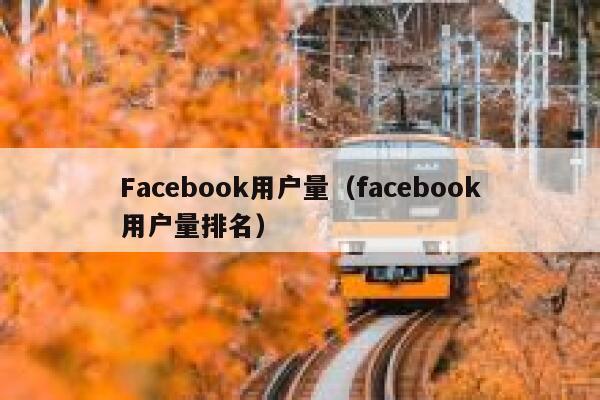 Facebook用户量（facebook用户量排名） 第1张