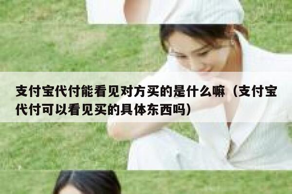 支付宝代付能看见对方买的是什么嘛（支付宝代付可以看见买的具体东西吗） 第1张