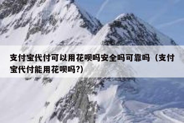 支付宝代付可以用花呗吗安全吗可靠吗（支付宝代付能用花呗吗?） 第1张