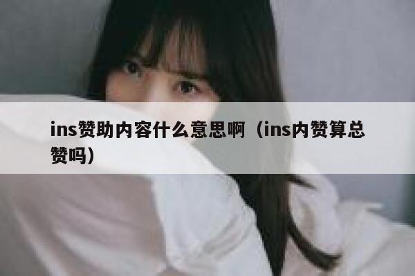 ins赞助内容什么意思啊（ins内赞算总赞吗） 第1张
