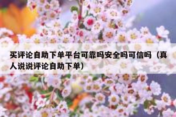 买评论自助下单平台可靠吗安全吗可信吗（真人说说评论自助下单） 第1张