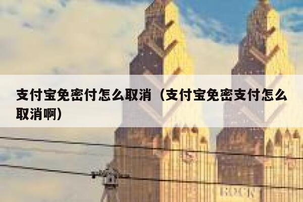 支付宝免密付怎么取消（支付宝免密支付怎么取消啊） 第1张