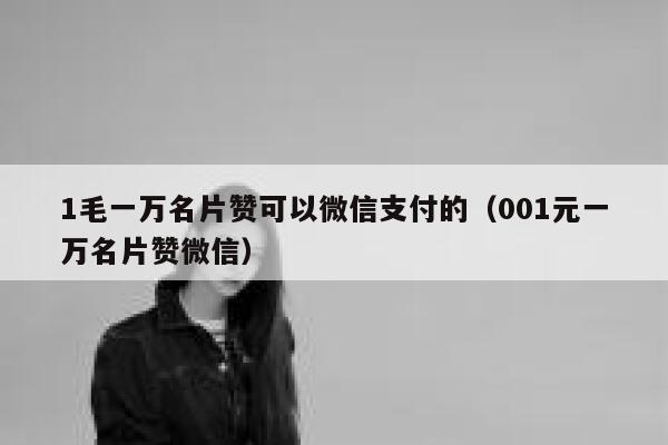 1毛一万名片赞可以微信支付的（001元一万名片赞微信） 第1张
