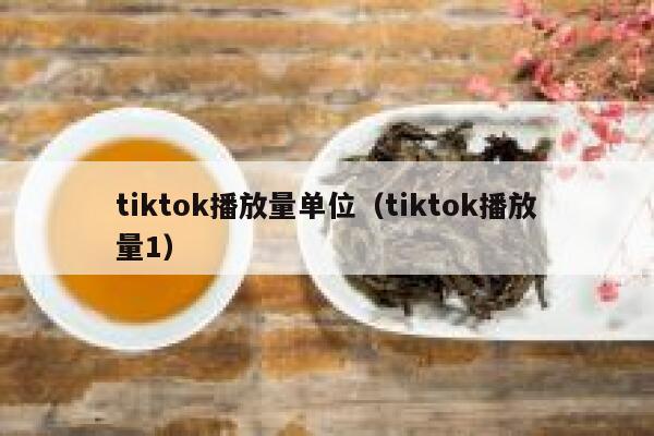 tiktok播放量单位（tiktok播放量1） 第1张