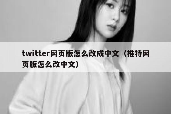 twitter网页版怎么改成中文（推特网页版怎么改中文） 第1张