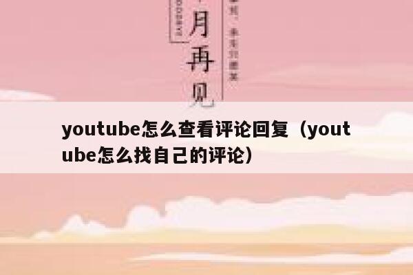 youtube怎么查看评论回复（youtube怎么找自己的评论） 第1张