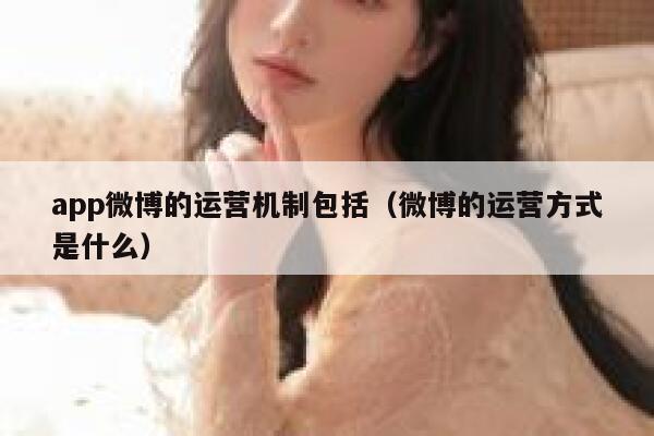 app微博的运营机制包括（微博的运营方式是什么） 第1张