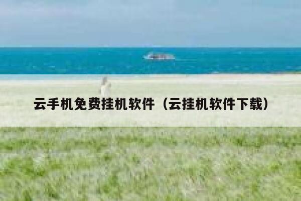 云手机免费挂机软件（云挂机软件下载） 第1张