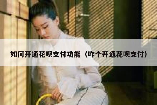 如何开通花呗支付功能（咋个开通花呗支付） 第1张