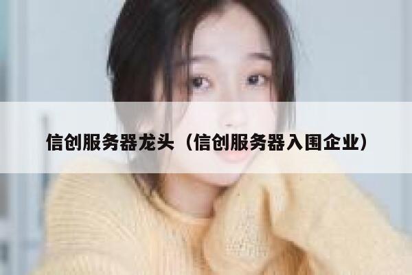 信创服务器龙头（信创服务器入围企业） 第1张