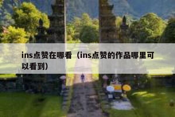 ins点赞在哪看（ins点赞的作品哪里可以看到） 第1张