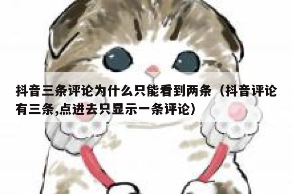抖音三条评论为什么只能看到两条（抖音评论有三条,点进去只显示一条评论） 第1张