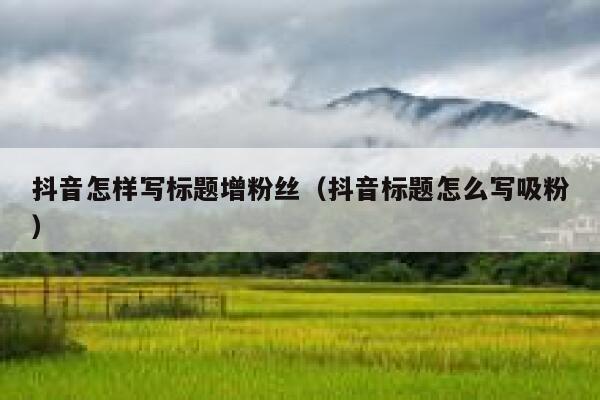 抖音怎样写标题增粉丝（抖音标题怎么写吸粉） 第1张