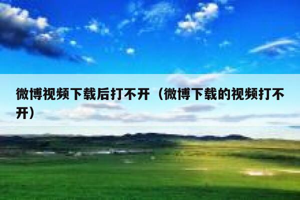 微博视频下载后打不开（微博下载的视频打不开） 第1张