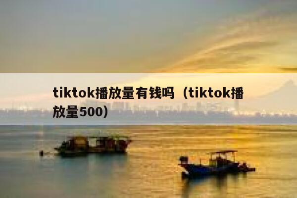 tiktok播放量有钱吗（tiktok播放量500） 第1张
