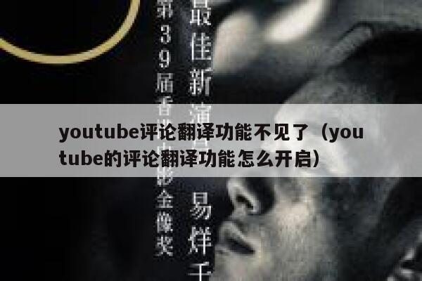 youtube评论翻译功能不见了（youtube的评论翻译功能怎么开启） 第1张