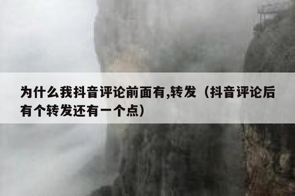 为什么我抖音评论前面有,转发（抖音评论后有个转发还有一个点） 第1张