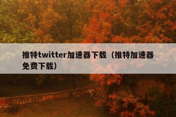 推特twitter加速器下载（推特加速器免费下载） 第1张