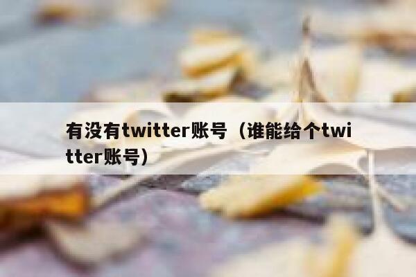 有没有twitter账号（谁能给个twitter账号） 第1张