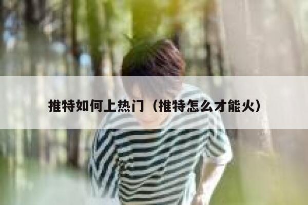推特如何上热门（推特怎么才能火） 第1张