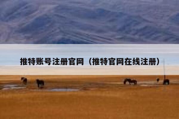 推特账号注册官网（推特官网在线注册） 第1张