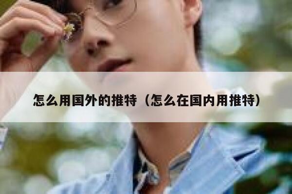 怎么用国外的推特（怎么在国内用推特） 第1张