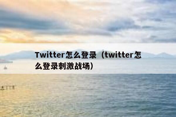 Twitter怎么登录（twitter怎么登录刺激战场） 第1张