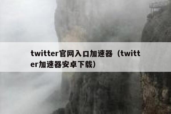 twitter官网入口加速器（twitter加速器安卓下载） 第1张